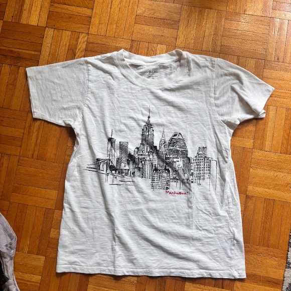 J.Crew Manhattan tshirt perfect donation classic white J.Crew ceethru shirt - - Picture 4 of 5